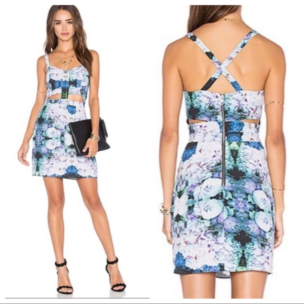 New NBD X NAVEN TWINS Floral Cut our Dress